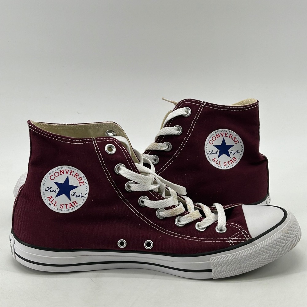 Converse Chuck Taylor All Star Mens 9.5 Womens 11.5 Maroon Burgundy High Top